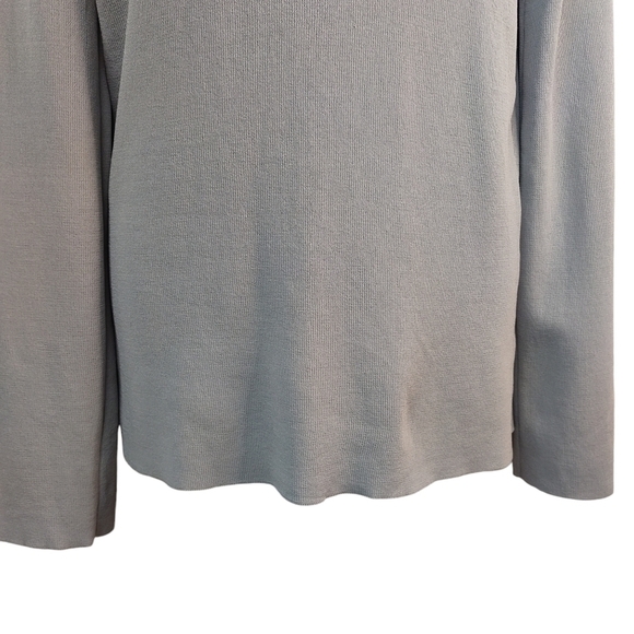 Fate by LFD Sweater Women's Gray Split Tie Sleeve Sweater Sz L NWT - Picture 5 of 10